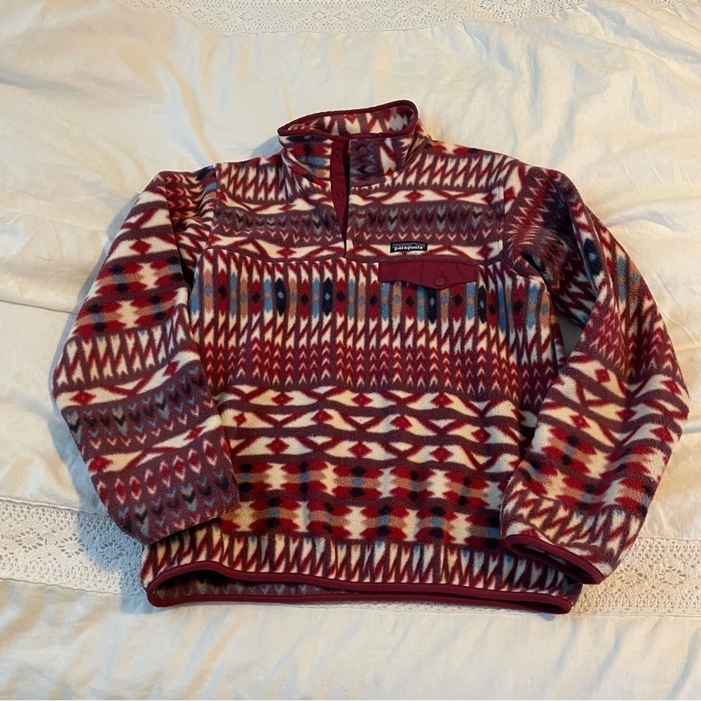 Patagonia SMALL Synchilla Snap T Fleece Pullover Kuta Klash Jacket Tribal rare